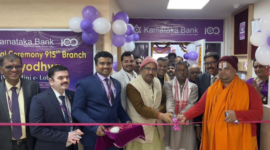 Karnataka Bank opens its 915th Branch with Mini e-Lobby at Ayodhya